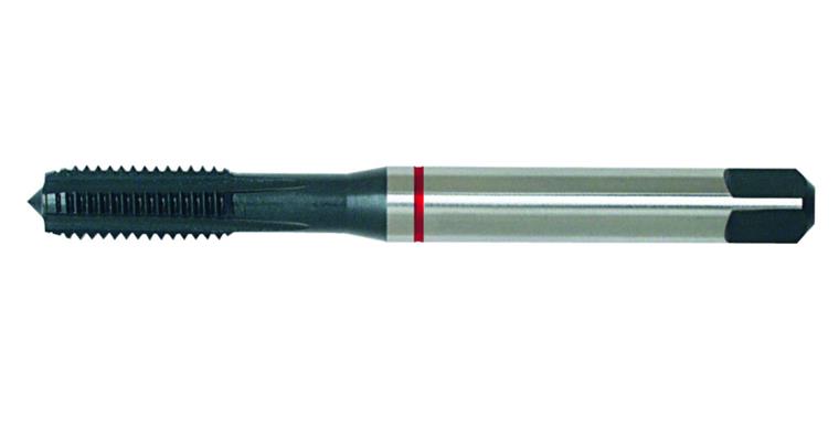 Through hole screw tap M DIN 371 shape C 2xD HSS-E nit. for grey cast iron M5
