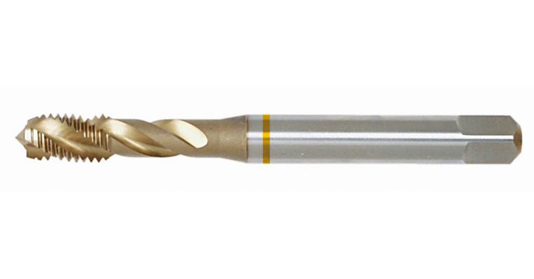 Grundloch-Gewindebohrer M DIN 371 40 Grad Form C 3xD HSS-E-TiN für VA-Stähle M6