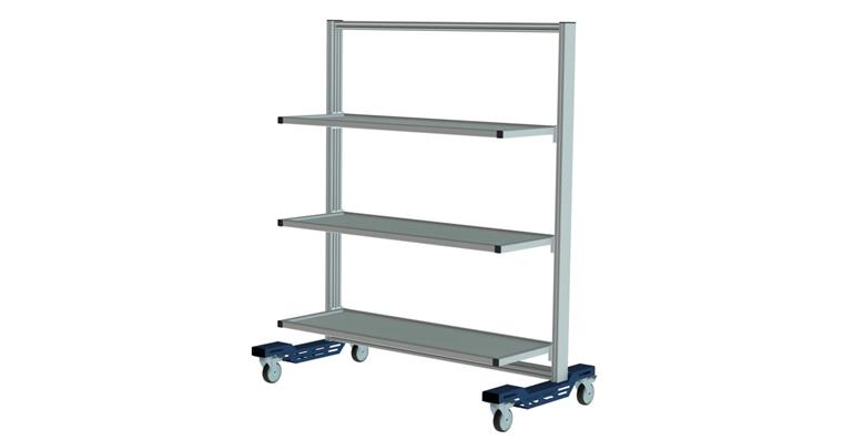 1082535101 CLIP-O-FLEX Transportwagen mit klappbaren Ebenen einseitig