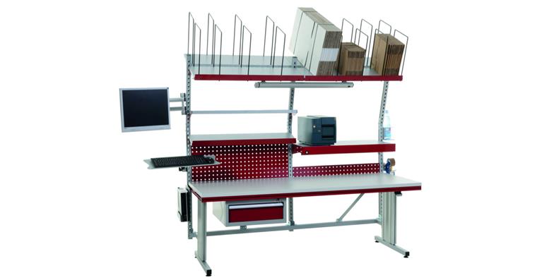 Komplettpackplatz FLEX Variante 3 elektrisch B2000xT800xH720-1120mm RAL9006/3003
