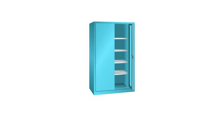 Schwerlastschrank mit 2 Vollblech-Einschwenktüren 1146x690x1950mm RAL 5012