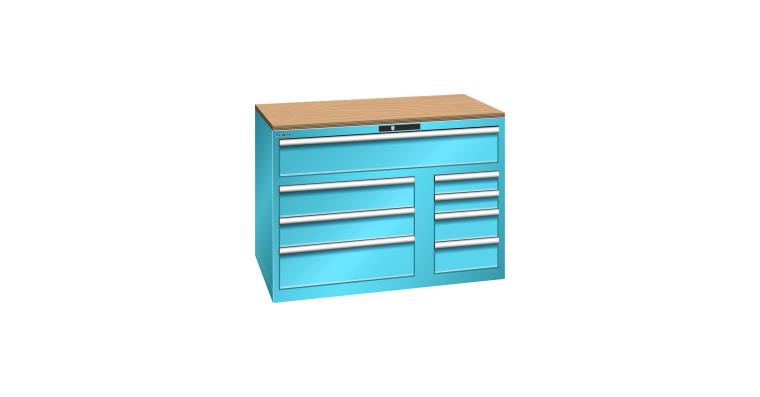 Schubladenschrank Toolbox 1193x725x870mm 8 Schubladen RAL 5012