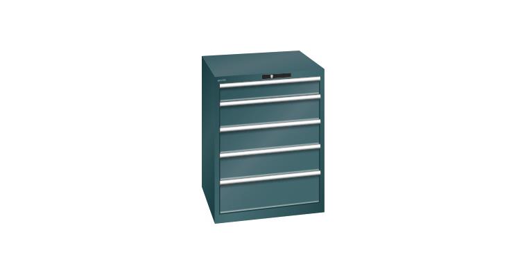 Schubladenschrank 717x725x850mm 5 Schubladen 1x100/3x150/1x200 75kg RAL 7016
