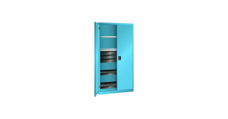Flügeltürschrank BxTxH 1000x580x1950mm RAL 5012