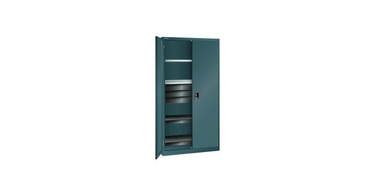 Flügeltürschrank BxTxH 1000x580x1950mm RAL 7016