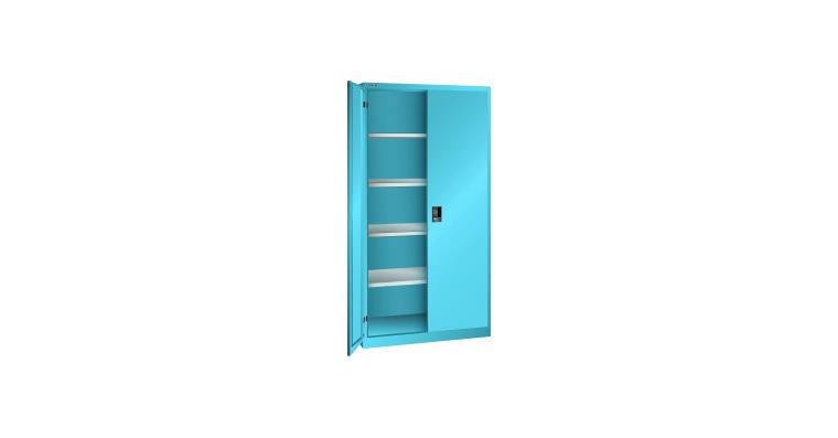 Flügeltürschrank BxTxH 1000x400x1950mm 4 Fachböden RAL 5012