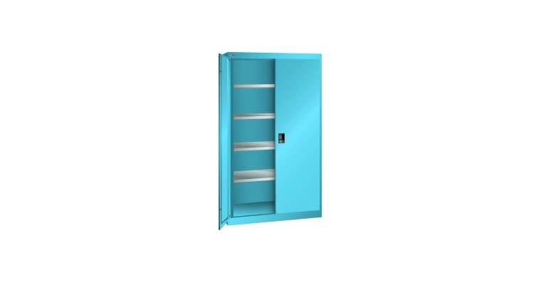 Schwerlastschrank mit 2 Vollblech-Flügeltüren 1100x641x1950mm RAL 5012