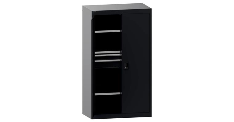 Schwerlastschrank mit 2 Vollblech-Flügeltüren 1100x641x1950mm RAL 7016