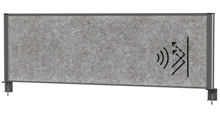 1082585102 Tisch-Trennwand MAULconnecto Akustik 160x50 cm dunkelgrau/anthrazit