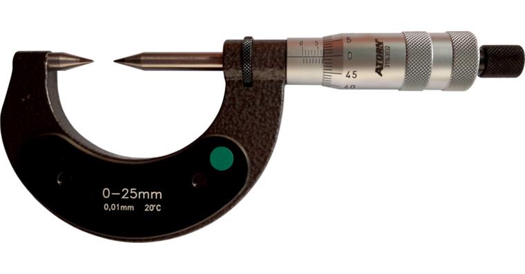 ATORN Bügelmessschraube mit 30 Grad Spitze Messbereich 25-50 mm