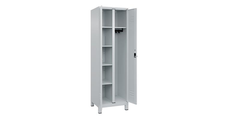 Wäsche-/Kombispind Classic PLUS, Füße, 2 Abteile, 1950x600x500mm RAL 7035/7035