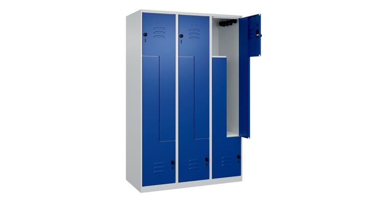 Z-Spind Classic PLUS, 6 Fächer, 1850x1200x500mm RAL 7035/5010