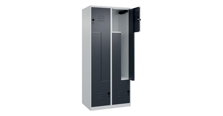 Z-Spind Classic PLUS, 4 Fächer, 1850x800x500mm RAL 7035/7016