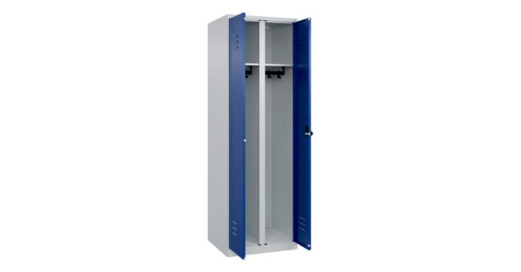 Schwarz-Weiß-Spind Classic PLUS, für 1 Person, 1850x600x500mm RAL 7035/5010