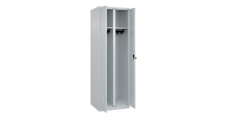 Schwarz-Weiß-Spind Classic PLUS, für 1 Person, 1850x600x500mm RAL 7035/7035