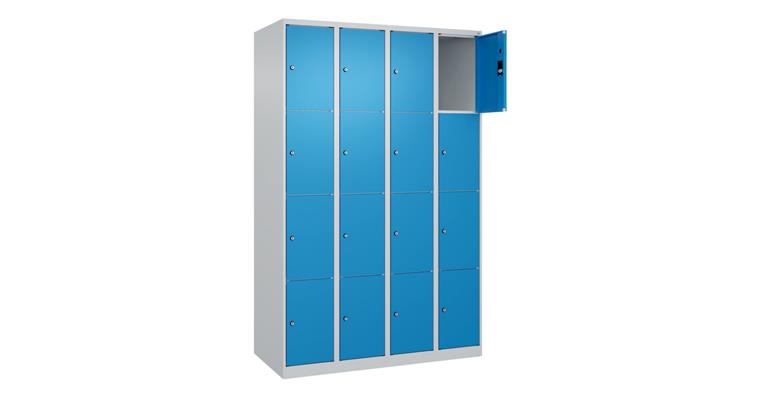 1085213306 Schließfachschrank Classic PLUS, 16 Fächer, 1850x1200x500mm RAL 7035/5012