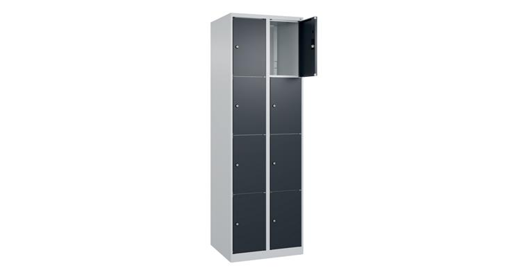 1085213105 Schließfachschrank Classic PLUS, 8 Fächer, 1850x600x500mm RAL 7035/7016