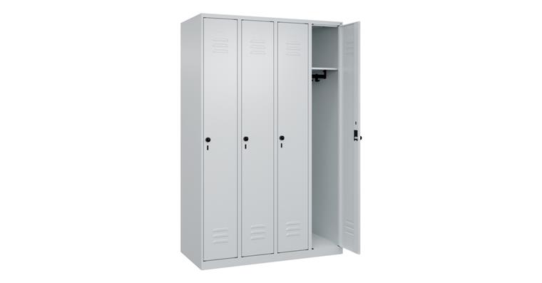 Spind Classic PLUS, 4 Abteile, 1850x1200x500mm RAL 7035/7035