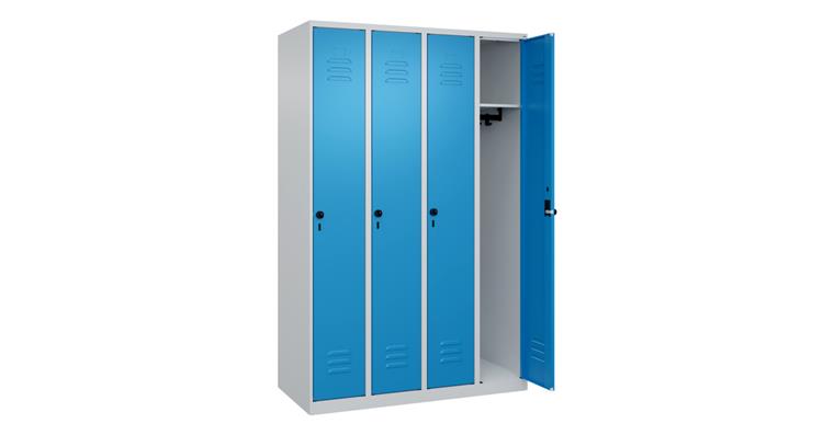 Spind Classic PLUS, 4 Abteile, 1850x1200x500mm RAL 7035/5012
