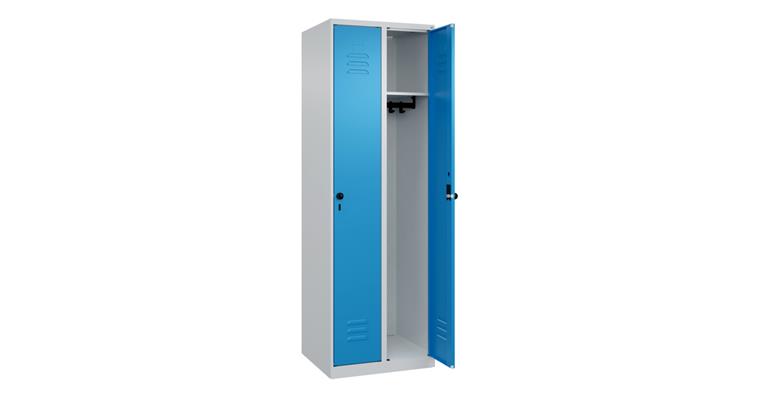Spind Classic PLUS, 2 Abteile, 1850x600x500mm RAL 7035/5012