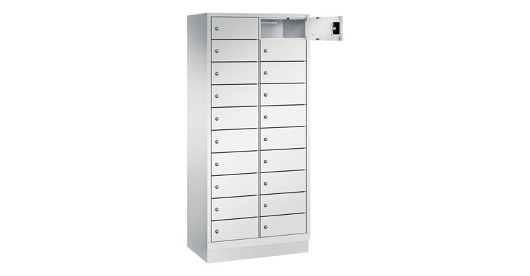 Laptopschrank 20 Fächer 1800 x 810 x 500 mm RAL7035/7016