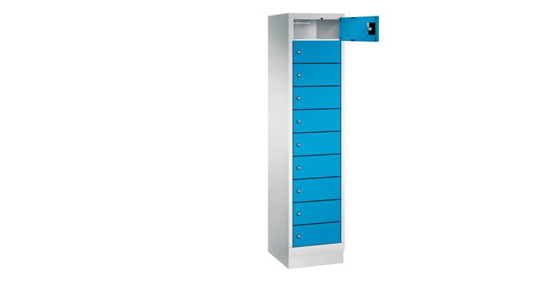 Laptopschrank 10 Fächer 1800 x 420 x 500 mm RAL7035/7016