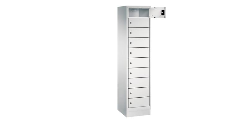 1085335101 Laptop cabinet 10 compartments 1800X420X500mm RAL7035/7016