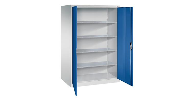 Flügeltürschrank 1950X1200x800 mm 4 Einlegeböden RAL 7035/5010