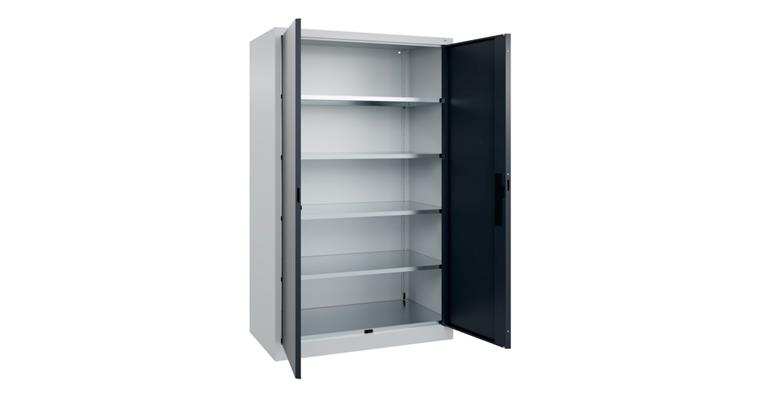 Flügeltür-Werkzeugschrank Acurado, 1950x1200x600mm RAL 7035/7016