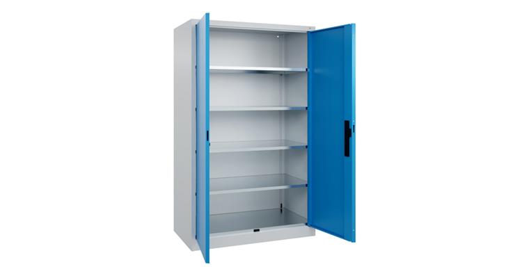 Flügeltür-Werkzeugschrank Acurado, 1950x1200x600mm RAL 7035/5012