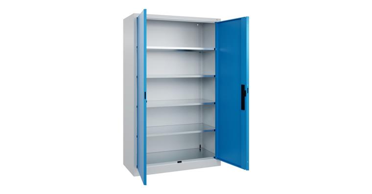 Flügeltür-Werkzeugschrank Acurado, 1950x1200x500mm RAL 7035/5012