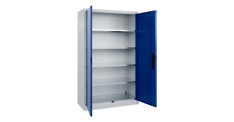 Flügeltür-Werkzeugschrank Acurado, 1950x1200x500mm RAL 7035/5010