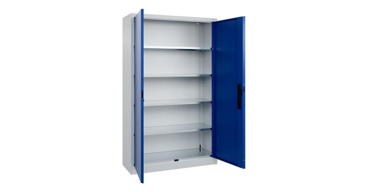 Flügeltür-Werkzeugschrank Acurado, 1950x1200x400mm RAL 7035/5010
