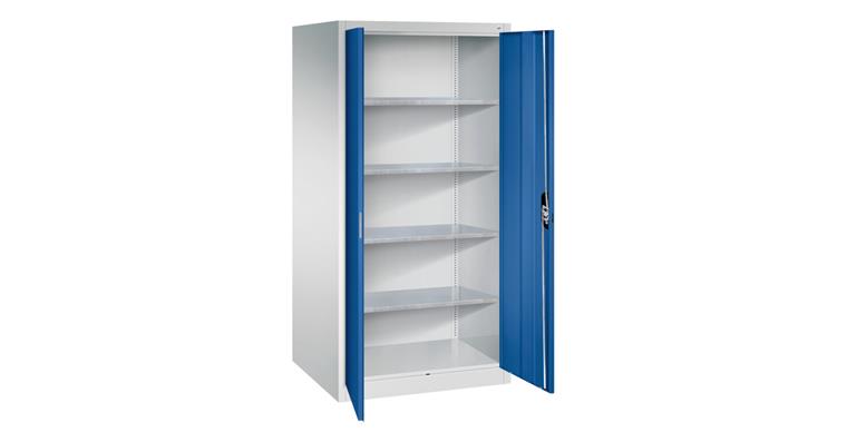 Flügeltürschrank 1950X930X800 mm 4 Einlegeböden RAL 7035/5010