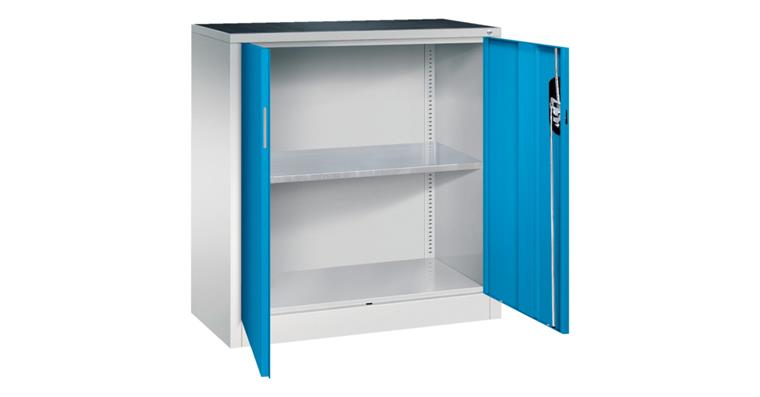 Flügeltür-Werkzeugschrank HxBxT 1000x930x400 mm 1 Einlegeboden RAL 5012