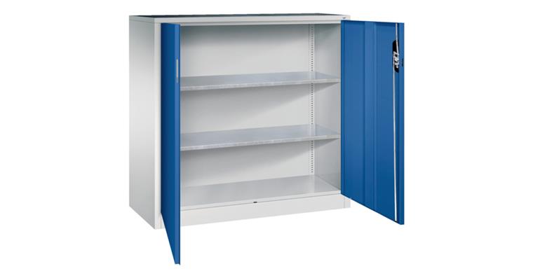 Flügeltür-Werkzeugschrank Acurado, H1200xB1200xT500mm RAL 7035/5010