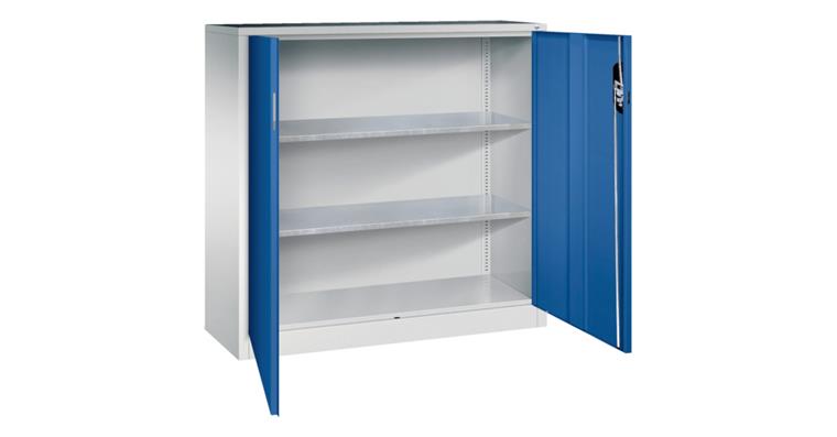 Flügeltür-Werkzeugschrank Acurado, H1200xB1200xT400mm RAL 7035/5010