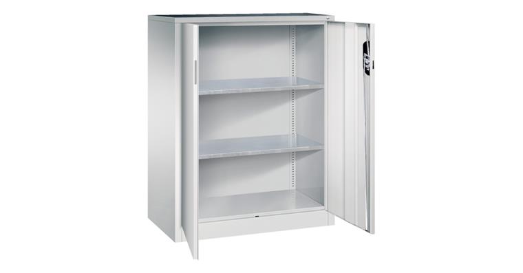 Flügeltür-Werkzeugschrank HxBxT 1200x930x500 mm 2 Einlegeböden RAL 7035
