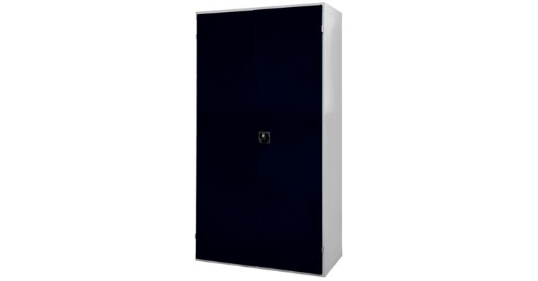 Akkuladeschrank mit Vollblechtüren BxTxH 980 x 500 x 1838 mm 7035/7016