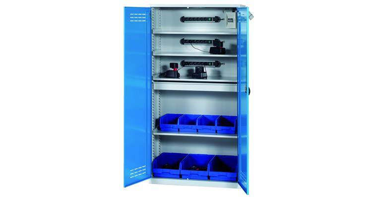 1085185102 Battery cabinet 1950x1000x500 mm, solid sheet metal doors RAL 7035/5012