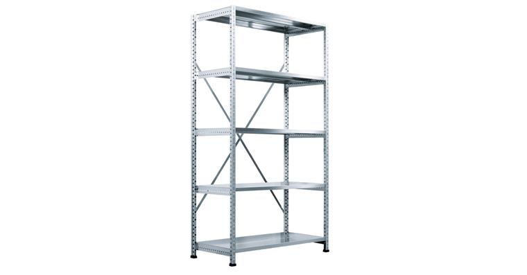 Grundregal verzinkt Regalhöhe 2280mm Fachbreite 800mm Bodentiefe 300mm 6 Böden