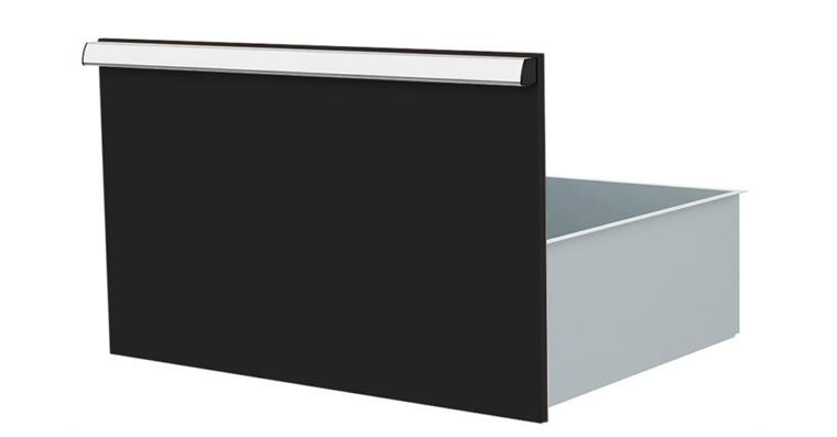 1084434128 Lizzard Schublade Vollauszug 80kg Tragkraft, B600x450mm, Front 400mm, RAL 7016
