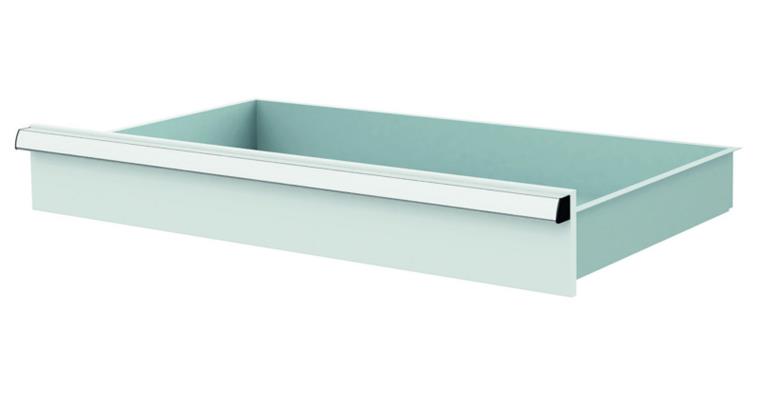 Lizzard Schublade Vollauszug 80kg Tragkraft, B800x450mm, Front 125mm, RAL 7035