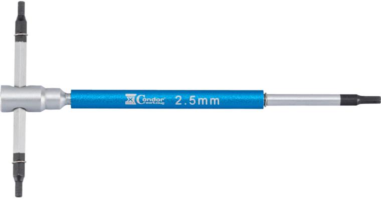 6kant-Stiftschlüssel mit T-Griff 125x65 mm SW 2,5