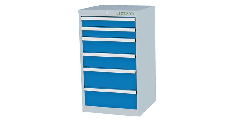 1084460801 Lizzard Schubladenschrank 6 Schubladen B600xT575xH1020mm RAL7035/5012
