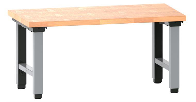 Arbeitstisch Quattro komplett 1500x750x715-1215 mm
