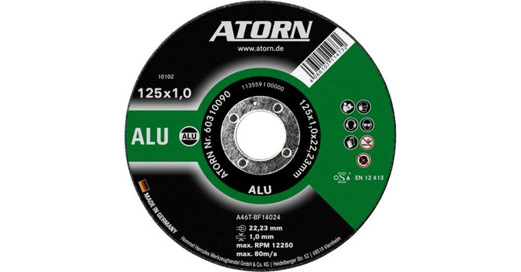 ATORN Trennscheibe für ALU und NE-Metalle 125 x 1,0 mm