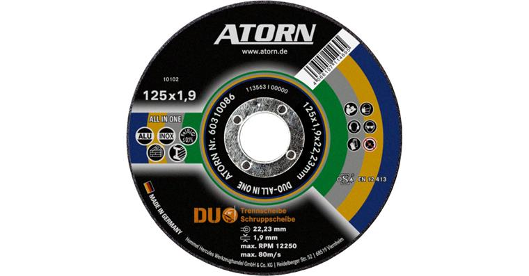 ATORN Schruppschleifscheibe DUO ALL IN ONE 125 x 1,9 mm