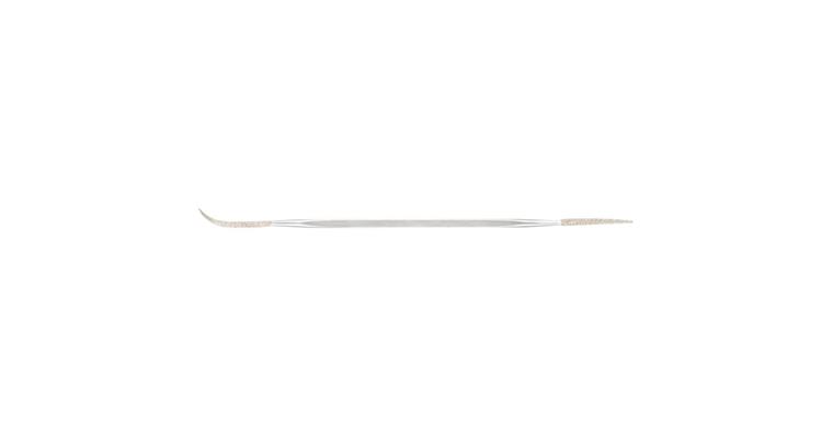 Diamond riffling file, triangular, diamond coating 2x25mm, medium grit, L=150mm