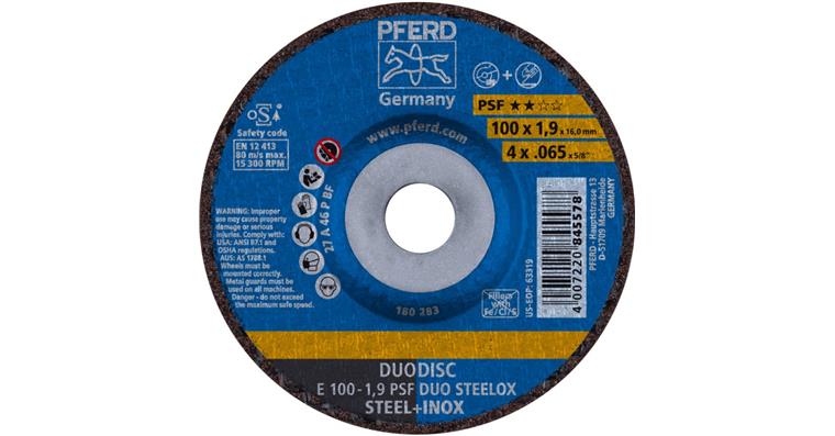Trenn-/Schleifscheibe DUODISC PSF DUO STEELOX gekröpft 100x1,9x16 mm